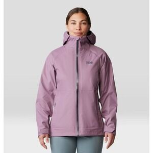 Mountain Hardwear Threshold Rain Jacket Womens Extra Large (XL) Dark Daze Purple